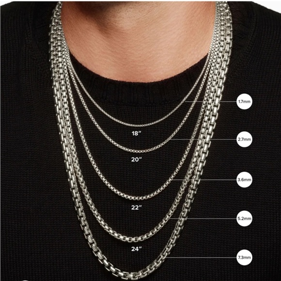 Authentic David Yurman double box chain - Picture 4 of 6